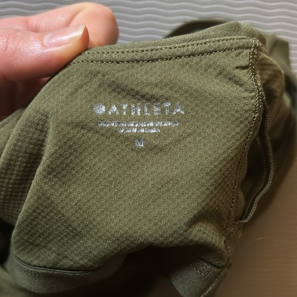 Athleta Crop Tank Sports Bra M Green - Picture 2 of 6